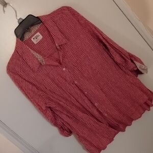 Holding Horses Pink and Black Striped Shirt